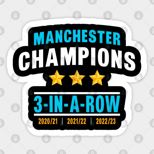 Manchester Champions 2022-2023 Sticker by Zakzouk-store